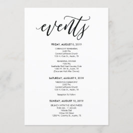 完璧な結婚式のタイムライン / 行程カード 招待状