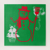 完璧な美しいサンタクリスマスギフト ジグソーパズル (縦)