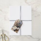 完璧な花嫁、指輪と花、ナターシャ・ウスによる ギフトタグ (より糸付き)