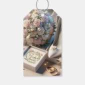 完璧な花嫁、指輪と花、ナターシャ・ウスによる ギフトタグ (裏面)