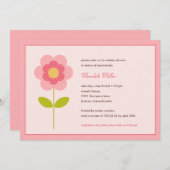 完璧な茎のベビーシャワー招待状 招待状 (正面/裏面)