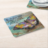 完璧な蝶だ スクエアペーパーコースター (アングル)