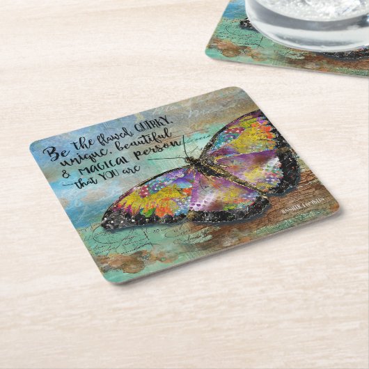 完璧な蝶だ スクエアペーパーコースター (アングル)