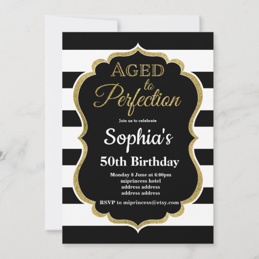 完璧な誕生日の招待に年齢を上げる 招待状 (正面)