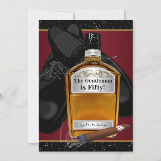 完璧な誕生日パーティーに熟成されたマンウイスキー 招待状 (正面)