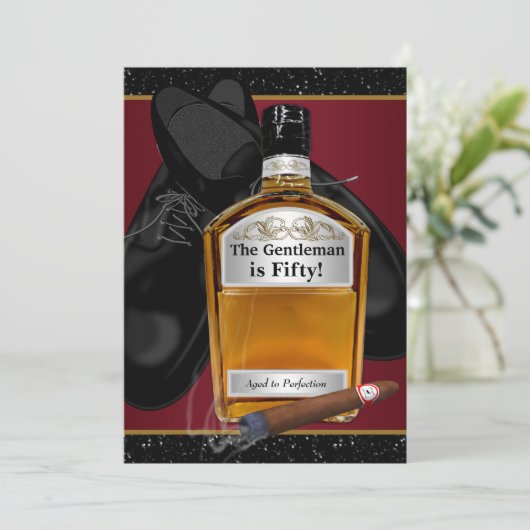 完璧な誕生日パーティーに熟成されたマンウイスキー 招待状 (スタンド正面)