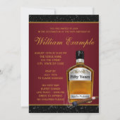 完璧な誕生日パーティーに熟成されたマンウイスキー 招待状 (裏面)