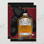 完璧な誕生日パーティーに熟成されたマンウイスキー 招待状 (正面/裏面)