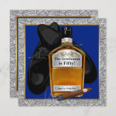 完璧な誕生日パーティーに熟成されたマンウイスキー 招待状 (正面/裏面)