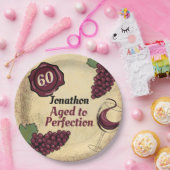 完璧な誕生日パーティーのワインの試飲に熟成 ペーパープレート (パーティー)