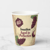 完璧な誕生日パーティーのワインの試飲に熟成 紙コップ (裏面)