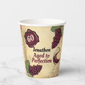 完璧な誕生日パーティーのワインの試飲に熟成 紙コップ (正面)