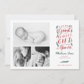 完璧な贈り物のクリスマス誕生のお知らせ シーズンカード (正面)