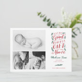 完璧な贈り物のクリスマス誕生のお知らせ シーズンカード (スタンド正面)