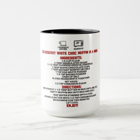 完璧な贈り物/ブルーベリーホワイトチョコマフィンのマグカップ マグカップ (中央)