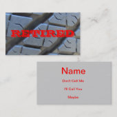 完璧な退職した名刺 コーリングカード (正面/裏面)