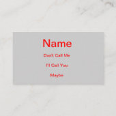 完璧な退職した名刺 コーリングカード (裏面)