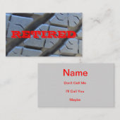 完璧な退職した名刺 コーリングカード (正面/裏面)