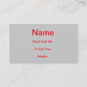 完璧な退職した名刺 コーリングカード (裏面)