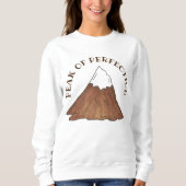 完璧な雪のピーク山の頂上に登る スウェットシャツ (正面)