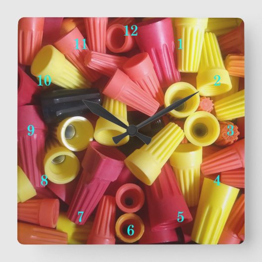 完璧な電気工の壁掛け時計 スクエア壁時計 (正面)