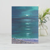 「完璧な静寂に帆」オリジナル海アート 招待状 (スタンド正面)