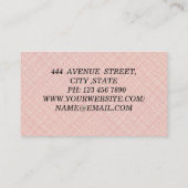 完璧な高級ピンクの名刺 名刺 (裏面)