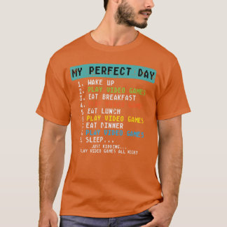 完璧な1日 ビデオゲーム 笑ってる ゲーマー 男性 ボーイズ Tシャツ