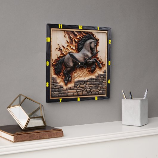 完璧な、ここにあなたのタイトルとキーワード、貼り付け スクエア壁時計 (オフィス)