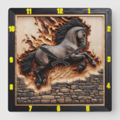 完璧な、ここにあなたのタイトルとキーワード、貼り付け スクエア壁時計 (正面)