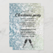 完璧な、スパーッエレガントクな銀のクリスマスの招待 招待状 (正面/裏面)