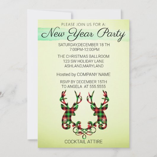 完璧な、トナエレガントークリスマスイン 招待状 (正面)