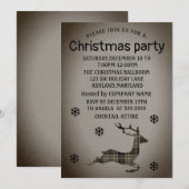 完璧な、美しい、クリスマスのトナカイの招待状 招待状 (正面/裏面)