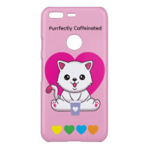 完璧にカフェインを摂取した猫のiPhoneケース