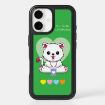 完璧にカフェインを摂取した猫 OtterBoxケース – グリーン