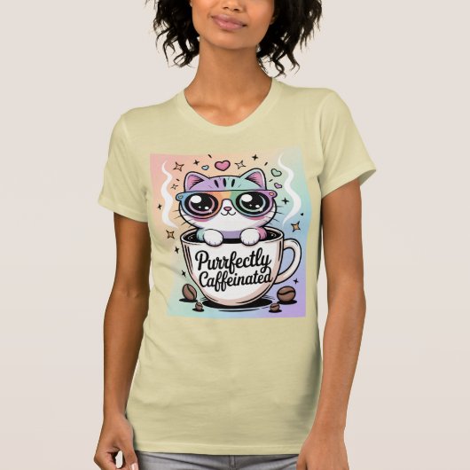 完璧にカフェインを摂取 Tシャツ (正面)