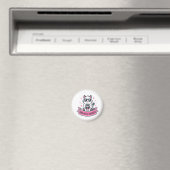 完璧にサディスティックな白猫ステッカー マグネット (インサイチュ (食洗機))