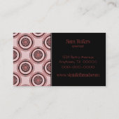 完璧にシックな名刺、マルーン 名刺 (裏面)