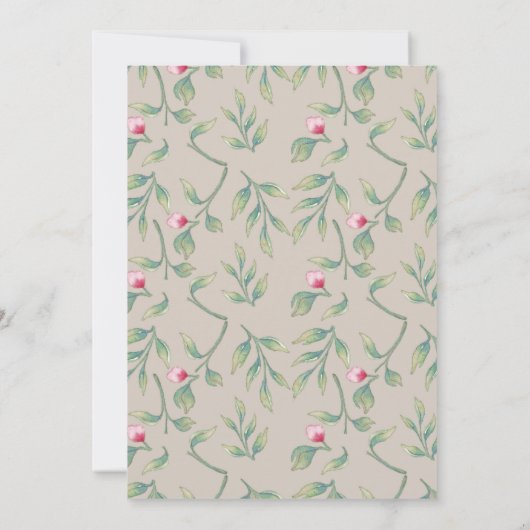 完璧にパールピンクとゴッサマー ピンクのリハーサルディナー 招待状 (裏面)