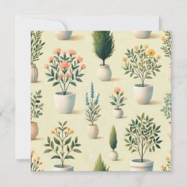 完璧にポットされたプリントデザイン 招待状