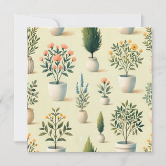 完璧にポットされたプリントデザイン 招待状