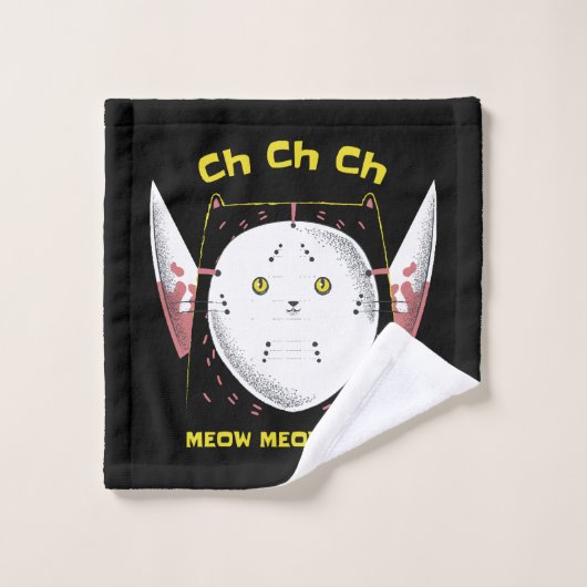 完璧に怖い子猫 ウォッシュタオル (ウォッシュタオル)