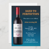 完璧に熟成したワインボトル | 招待状 (正面/裏面)