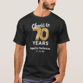 完璧に熟成 70歳の誕生日Tシャツ Tシャツ (正面)