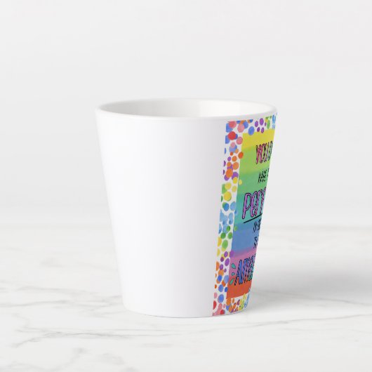 完璧に素晴らしい感動的虹 カフェラテマグ (正面)