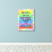 完璧に素晴らしい感動的虹 キャンバスプリント (インサイチュ (ウッドフロア))