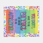 完璧に素晴らしい感動的虹 フリースブランケット (正面(横))