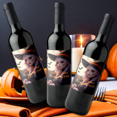 完璧に蒸留酒とウィッチクラフトハロウィーン ワインラベル