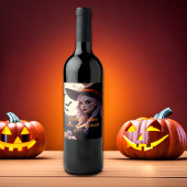 完璧に蒸留酒とウィッチクラフトハロウィーン ワインラベル