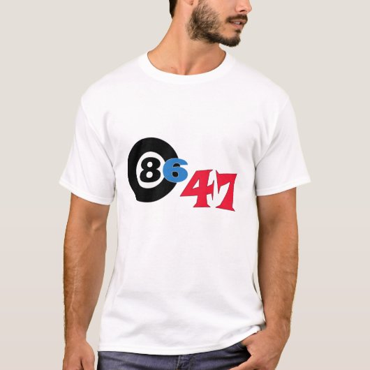完璧に設計された「8647」ギアは手を引く Tシャツ (正面)